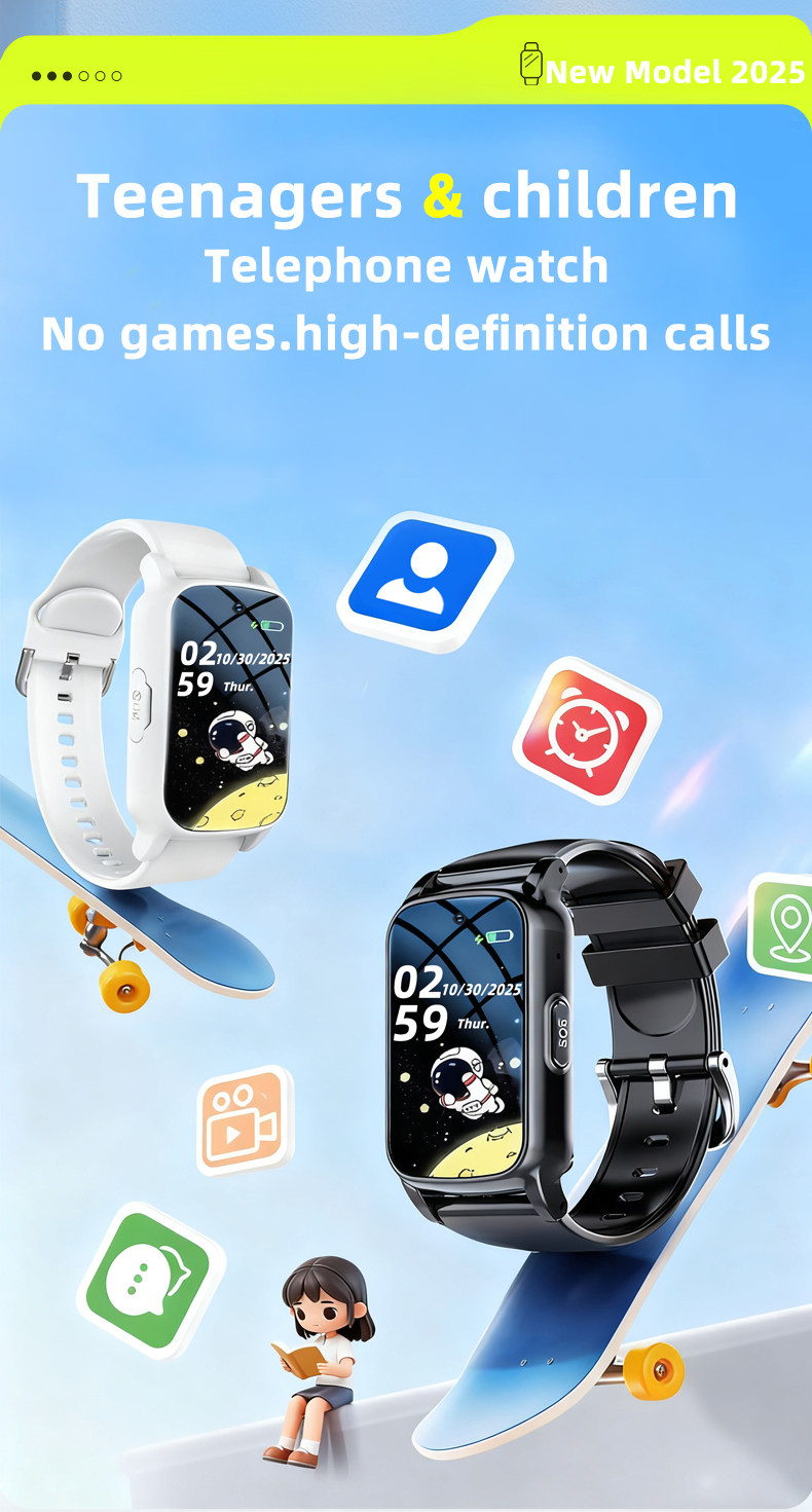 VS06 Health Safe Care with GPS, WiFi Location, SOS Emergency One-click Health Monitoring with Fall Detection Kids Smart Watch